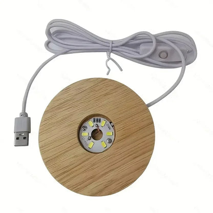 Base LED USB Para Lámparas De Acrílico Y Litofanías