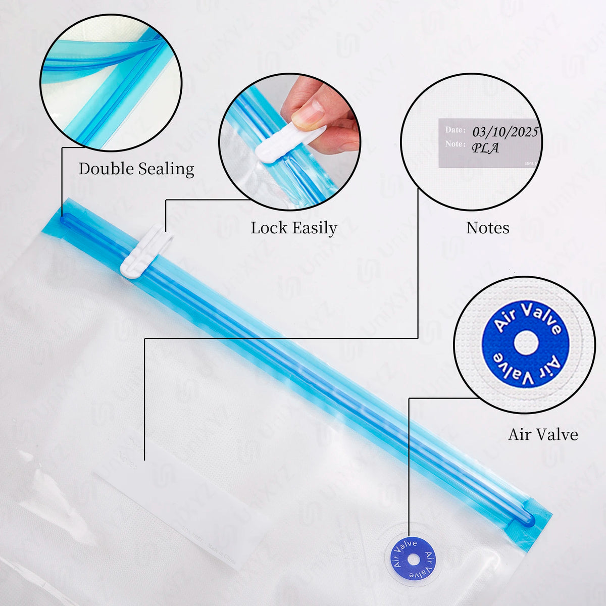 Kit De 5 Bolsas De Vacío Para Filamento Con Bomba Eléctrica
