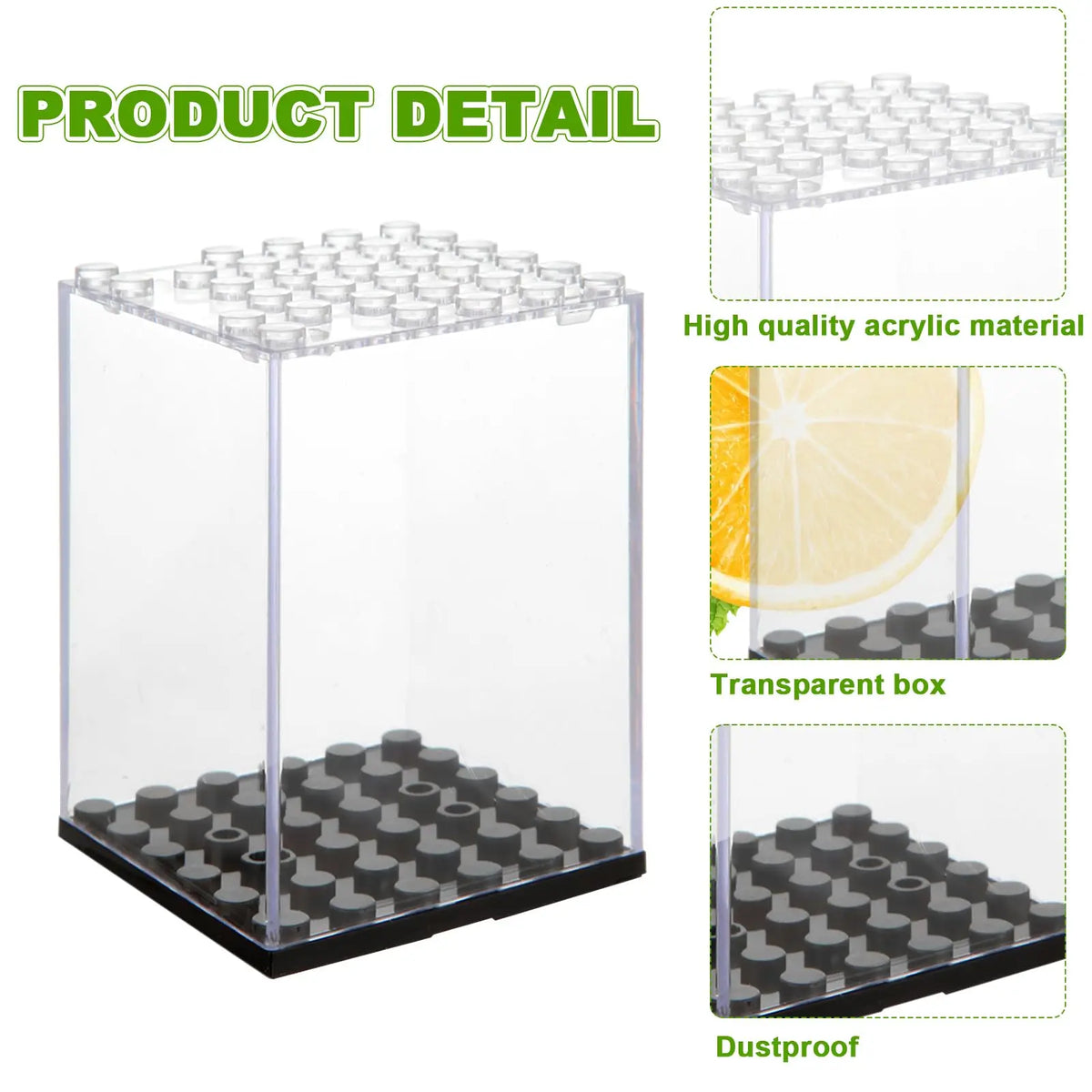 Urnas acrílicas apilables para minifiguras