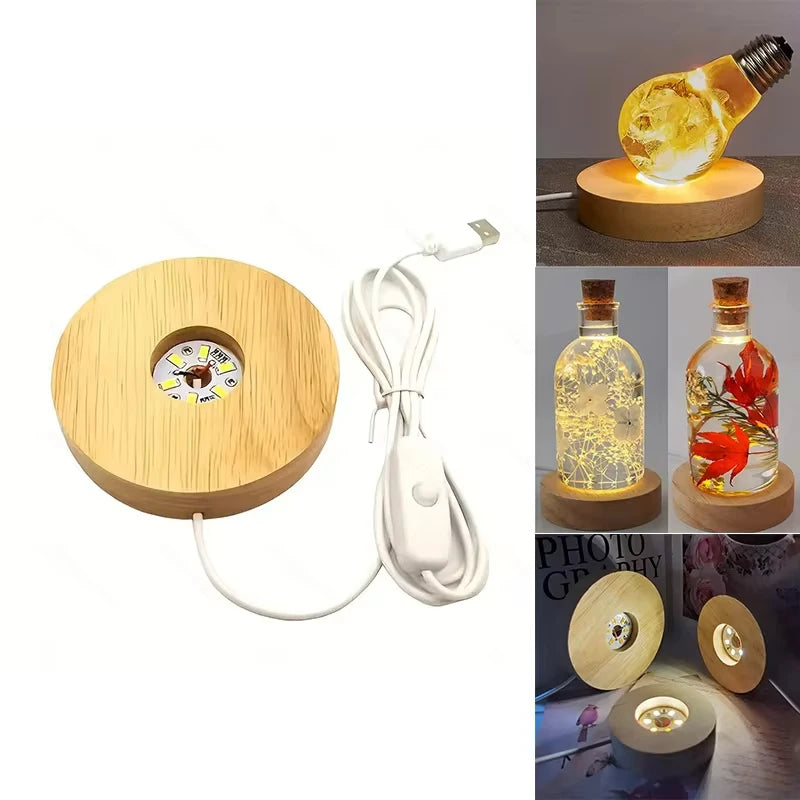 Base LED USB Para Lámparas De Acrílico Y Litofanías