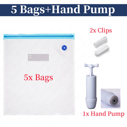 Kit De 5 Bolsas De Vacío Para Filamento Con Bomba Eléctrica