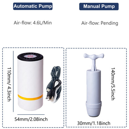 Kit De 5 Bolsas De Vacío Para Filamento Con Bomba Eléctrica